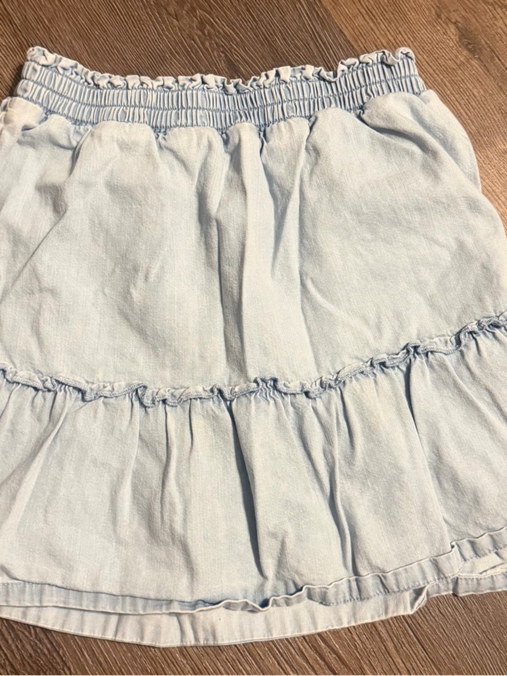 Light Blue Tiered Ruffle girls skirt